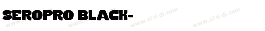 seropro black字体转换